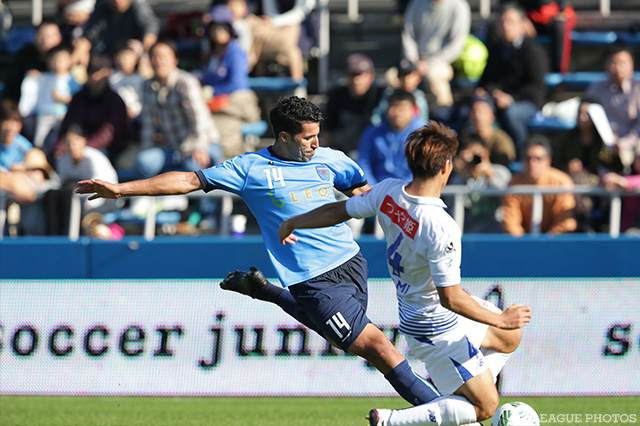 3試合連続となる今季18点目のゴールを決めたイバ（横浜FC）【明治安田Ｊ２ 第39節 横浜FCvs山形】