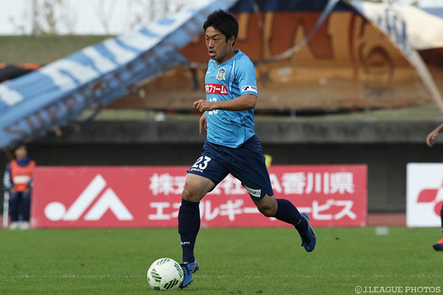 交代出場で1点を返し、一矢報いた西 弘則（讃岐）【明治安田Ｊ２ 第40節 讃岐vs清水】