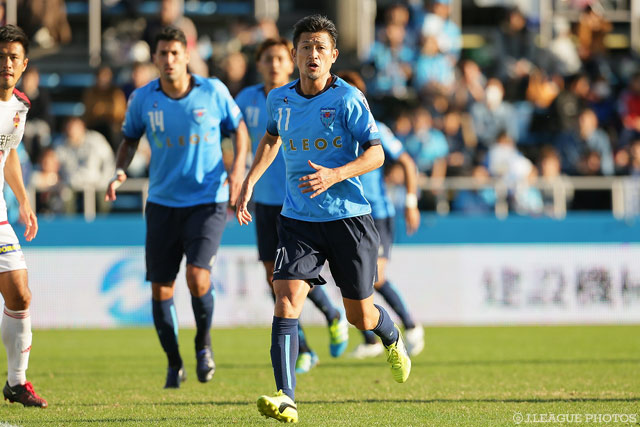 途中出場を果たし、前線で奮闘した三浦 知良（横浜FC）【明治安田Ｊ２ 第41節 横浜FCvs金沢】