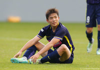 今日も2ゴールを挙げ大会最多の8得点目をマークした山根 永遠（広島）【Ｊユースカップ 準決勝 広島vs松本】