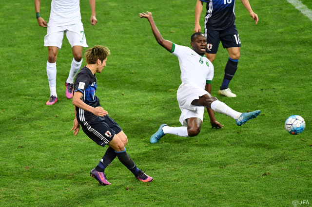 80分に追加点を決めた原口 元気（ヘルタ ベルリン）【ロシアＷ杯アジア最終予選 日本vsサウジアラビア】