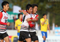 2試合連続の同点弾を決めた畑本 時央（盛岡 #4）【明治安田Ｊ３ 第30節 盛岡vs栃木】