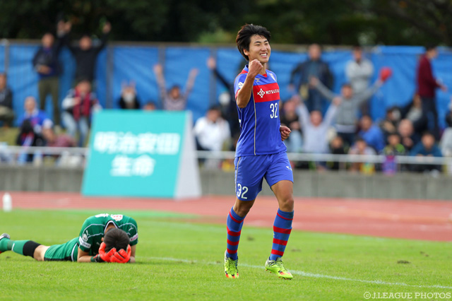 ２ゴールを挙げて勝利に貢献したユ インス（Ｆ東23） 【明治安田Ｊ３ 第30節 Ｆ東23vsＣ大23】