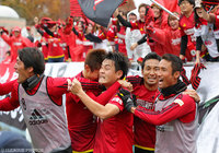 値千金の劇的決勝点を押し込んだ小柳 達司（金沢）【Ｊ２・Ｊ３入れ替え戦 第1戦 栃木vs金沢】