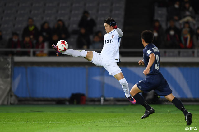 右サイドから果敢に攻撃参加する西 大伍（鹿島）【クラブＷ杯 開幕戦 鹿島vsオークランドシティ】