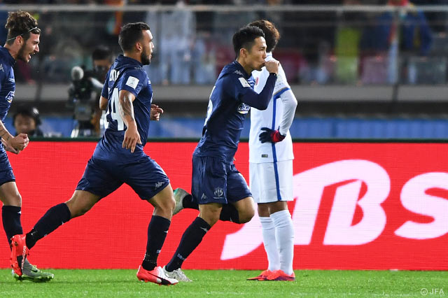 FKから先制ヘッドを押し込んだキム デウク（オークランドシティ）【クラブＷ杯 開幕戦 鹿島vsオークランドシティ】