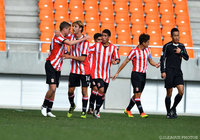 イマノル エンリケスのゴールを祝福するエストゥディアンテスの選手たち【JINYC GS 第2節 広島vsエストゥディアンテス】