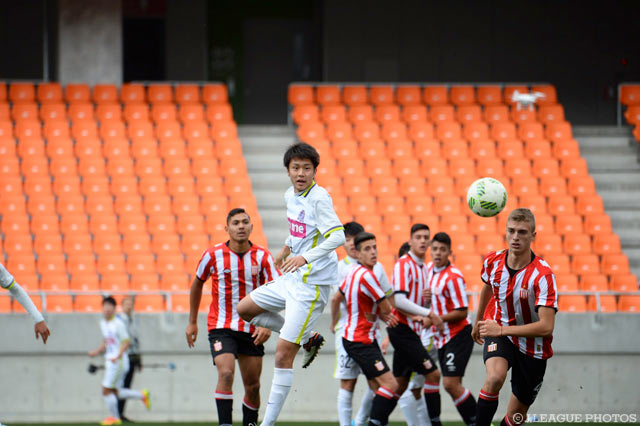 この試合、守備に奔走した広島の里岡 龍斗【JINYC GS 第2節 広島vsエストゥディアンテス】