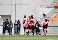 追加点を決め喜び合うエストゥディアンテスの選手たち【JINYC GS 第2節 広島vsエストゥディアンテス】