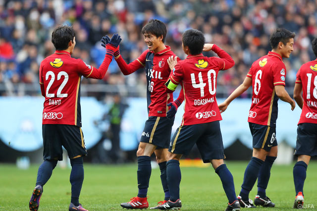 CKから先制ヘッドを押し込んだ山本 脩斗（鹿島）【天皇杯 決勝 鹿島vs川崎Ｆ】