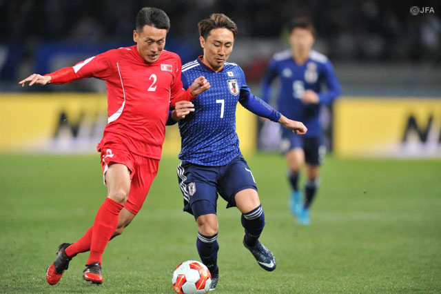持ち前のテクニックや飛び出しで日本の攻撃にアクセントを加えた倉田（Ｇ大阪）【EAFF E-1サッカー選手権2017決勝大会 日本vs北朝鮮】