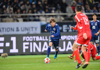 代表初出場も右サイドを果敢に攻め上がり、チャンスを演出した伊東 純也(柏)【EAFF E-1サッカー選手権2017決勝大会 日本vs北朝鮮】