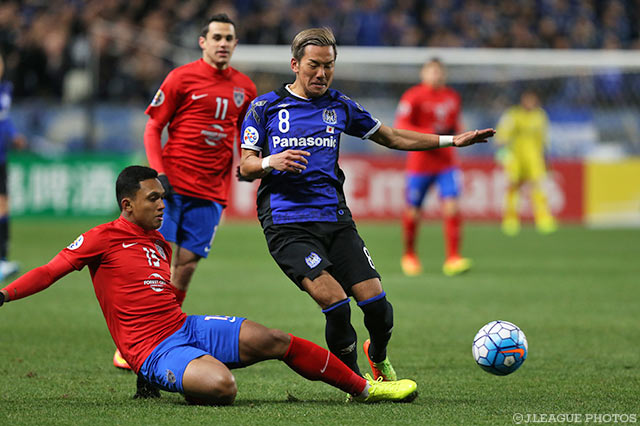 中盤で躍動し、攻守に貢献した井手口 陽介（Ｇ大阪）【ＡＣＬ プレーオフ Ｇ大阪vsジョホール】