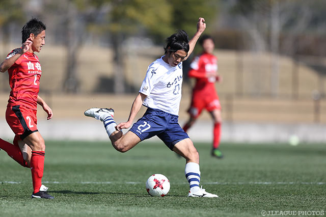 2試合連続の先発フル出場で最終ラインを支えた冨成 慎司（鹿児島）【DAZNニューイヤー杯 鹿児島ラウンド 鹿児島vs熊本】