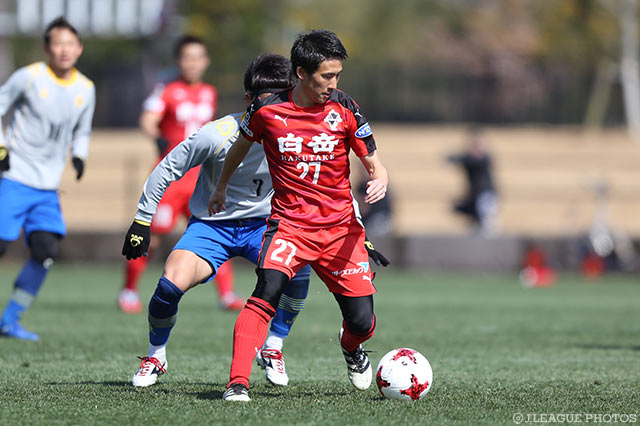 71分から出場し、スルーパスでチャンスを作った中山 雄登（熊本）【DAZNニューイヤー杯 鹿児島ラウンド 熊本vs北九州】