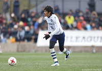 後方からのフィードで攻撃の起点となった上本 大海（鹿児島）【DAZNニューイヤー杯 鹿児島ラウンド 磐田vs鹿児島】