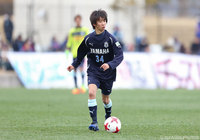 鋭いターンから惜しいシュートを放った針谷 岳晃（磐田）【DAZNニューイヤー杯 鹿児島ラウンド 磐田vs鹿児島】