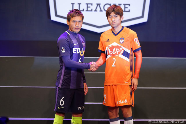 青山（広島）と大野（新潟）【２０１７Ｊリーグキックオフカンファレンス】