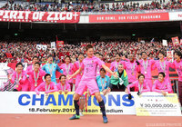 勝利の立役者となり、喜びのパフォーマンスを披露した鈴木 優磨（鹿島）