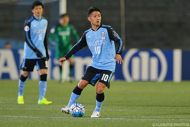 82分までプレーし、中盤で奮闘した大島 僚太（川崎Ｆ）【ＡＣＬ GS MD1 川崎Ｆvs水原三星】