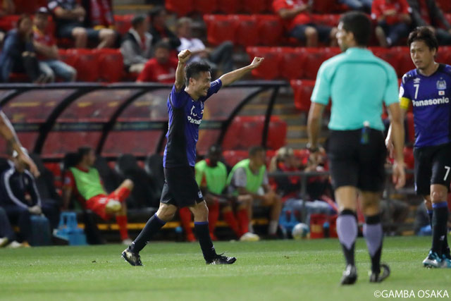 前半終了間際には今野 泰幸（Ｇ大阪）が決めてリードを広げた【ＡＣＬ GS MD1 アデレードvsＧ大阪】