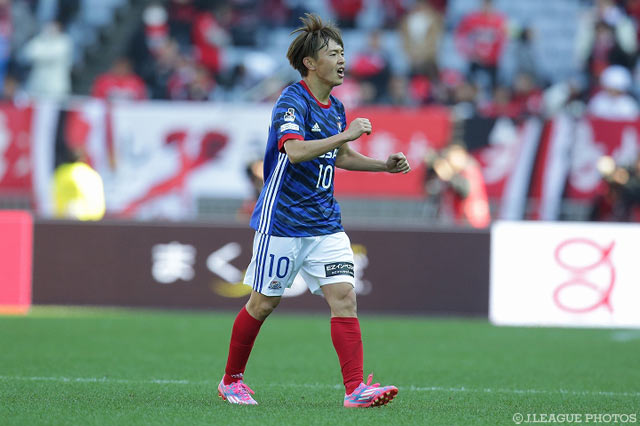 決勝点を見事にアシストし、主将の重責を果たした齋藤 学（横浜FM）【明治安田Ｊ１ 第1節 横浜FMvs浦和】