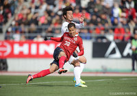 見事なボレーシュートで先制点をマークした永井 龍（名古屋）【明治安田Ｊ２ 第1節 名古屋vs岡山】