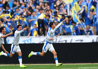 試合終了間際にこぼれ球を押し込み劇的勝利をもたらした鈴木 義宜（大分）【明治安田Ｊ２ 第1節 福岡vs大分】