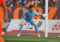 リードを守り抜いた新守護神、パク ソンス（愛媛）【明治安田Ｊ２ 第1節 愛媛vs金沢】