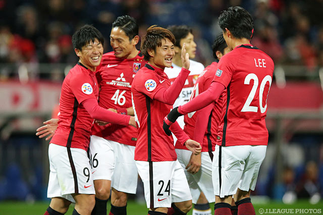 失点直後の追加点で再び2点差とした関根 貴大（浦和 #24）【ＡＣＬ GS MD2 浦和vsFCソウル】