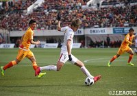 貪欲にゴールを狙った鈴木 優磨（鹿島）【明治安田Ｊ１ 第1節 清水vs鹿島】