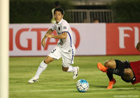 ゴールに迫る赤﨑 秀平（鹿島）【ＡＣＬ GS MD2 ムアントンvs鹿島】