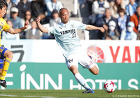 ポスト直撃の惜しい一撃など5本のシュートを放った川又 堅碁（磐田）【明治安田Ｊ１ 第2節 磐田vs仙台】