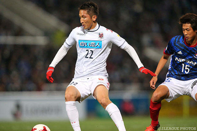 Ｊ１通算100試合出場を達成した金園 英学（札幌）【明治安田Ｊ１ 第2節 横浜FMvs札幌】