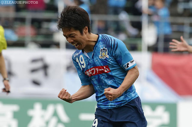 同点ゴールを鮮やかに決め、反撃の狼煙を上げた仲間 隼斗（讃岐19）【明治安田Ｊ２ 第2節 讃岐vs町田】