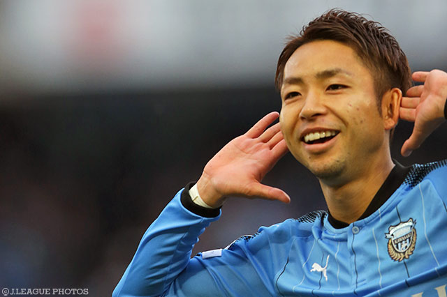 ボール奪取から先制点を決め、2試合連続得点の小林 悠（川崎Ｆ）【明治安田Ｊ１ 第2節 川崎Ｆvs鳥栖】