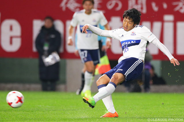 前半に惜しい左足のシュートを放った伊藤 翔（横浜FM）【明治安田Ｊ１ 第3節 鹿島vs横浜FM】
