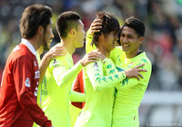 44分に加入後初ゴールとなる先制ヘッドを決めた西野 貴治（千葉/中央）【明治安田Ｊ２ 第3節 千葉vs名古屋】