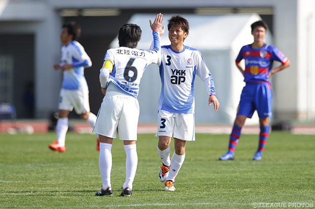 代 健司（#3）の先制ヘッドなどで開幕白星を飾った富山【明治安田Ｊ３ 第1節 Ｆ東23vs富山】