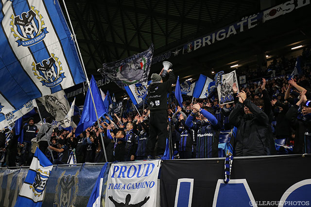 熱い応援で選手を鼓舞したＧ大阪のファン・サポーター【ＡＣＬ GS MD3 Ｇ大阪vs江蘇蘇寧】