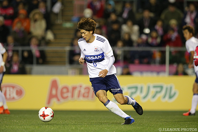 古巣との対戦が新天地での初出場となった扇原 貴宏（横浜FM）【ルヴァンカップ GS 第1節 Ｃ大阪vs横浜FM】