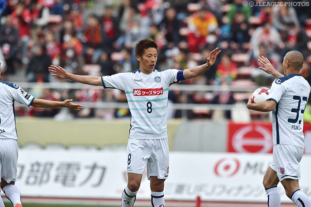 反撃のゴールを決め、1点差とした林 陵平（水戸）【明治安田Ｊ２ 第4節 名古屋vs水戸】