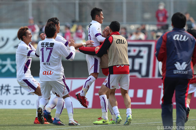 今季初出場の望月 嶺臣のゴールで先制した京都【明治安田Ｊ２ 第4節 岡山vs京都】