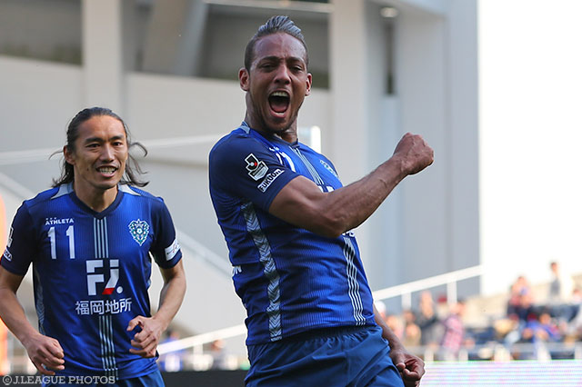 3試合連続ゴールで3連勝の立役者となったウェリントン（福岡）【明治安田Ｊ２ 第4節 福岡vs熊本】