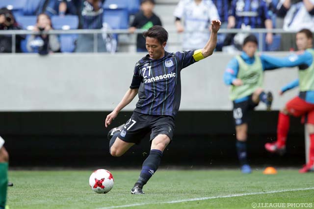 退場者が２名出た中、中盤でチームを引っ張ったキャプテン森 勇人（Ｇ大23） 【明治安田Ｊ３ 第2節 Ｇ大23vs相模原】