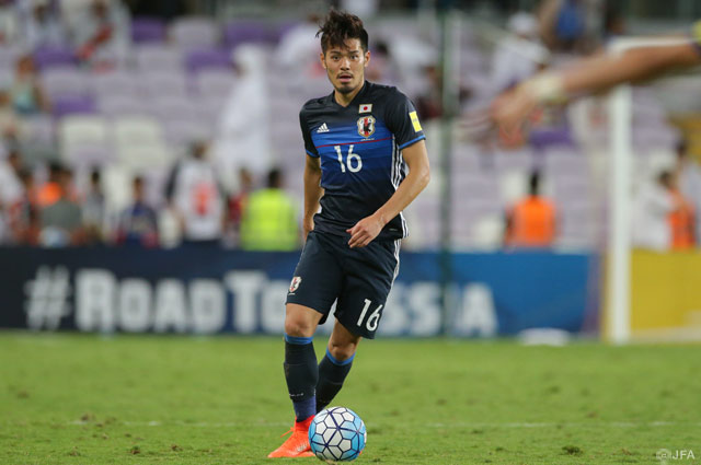 中盤の一角としてフル出場を果たした山口 蛍（Ｃ大阪）【ロシアＷ杯 アジア最終予選 UAEvs日本】