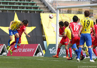 CKから今日ヘッドを決めた尾本 敬（栃木）【明治安田Ｊ３ 第3節 栃木vsYS横浜】