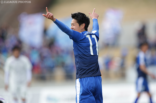 試合を決める4点目のゴールを決めた前澤 甲気（沼津）【明治安田Ｊ３ 第3節 沼津vs藤枝】