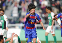 58分に均衡を破る先制ゴールを決めた小林 幹（Ｆ東23）【明治安田Ｊ３ 第3節 Ｆ東23vs相模原】