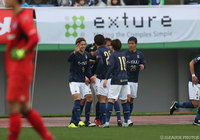 57分に決勝のPKを決めた藤本 憲明（鹿児島）【明治安田Ｊ３ 第3節 鹿児島vsＧ大23】